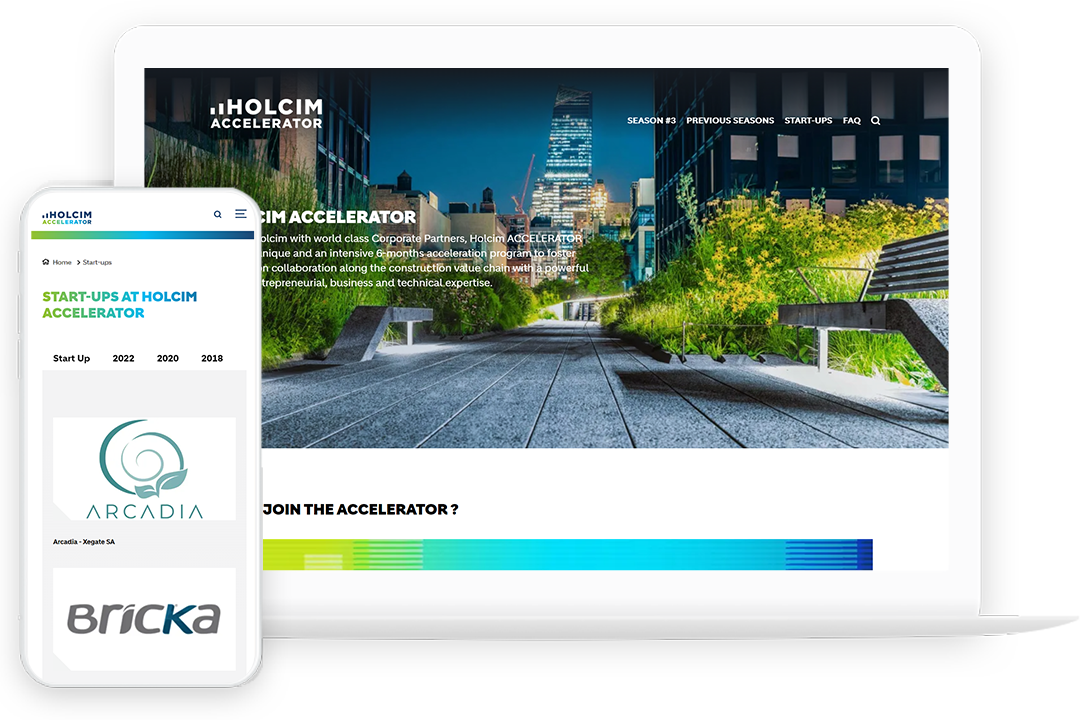Holcim Accelerator Website